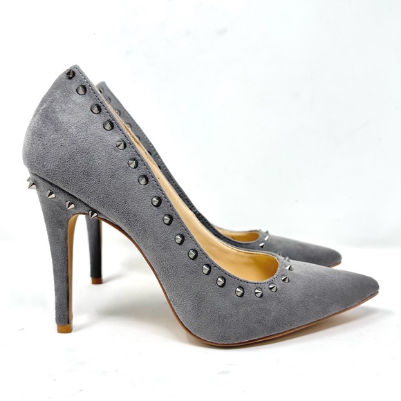Shoe Republic LA Womens Suede Pointy Toe Stiletto Pump - Picture 6 of 16